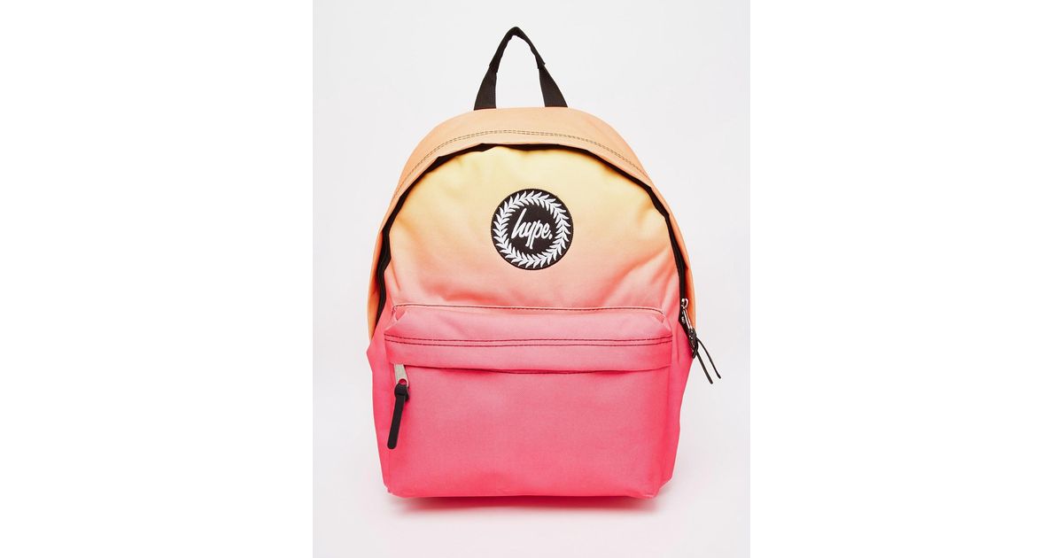 orange pink backpack