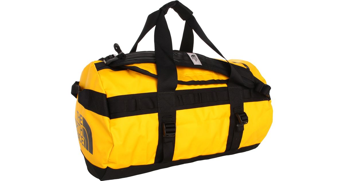 yellow north face duffel