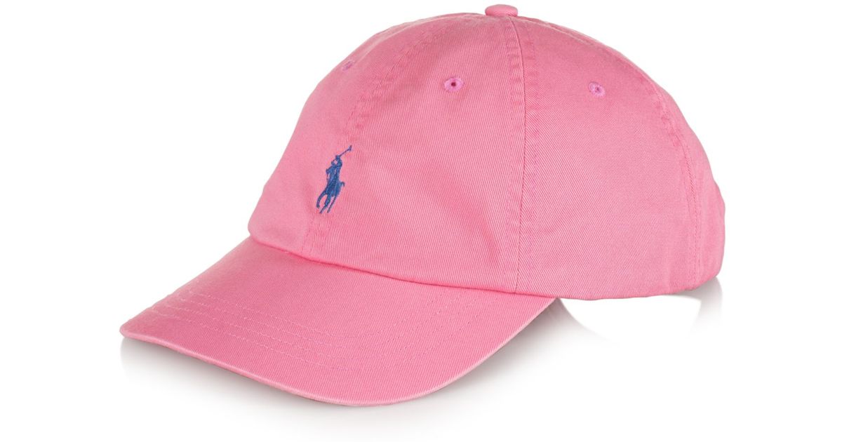 ralph lauren pink polo hat
