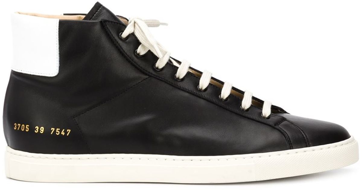 common projects black high tops