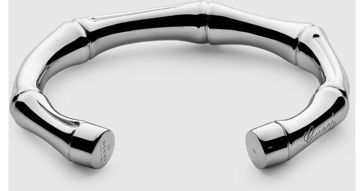 Gucci bamboo cheap bracelet silver