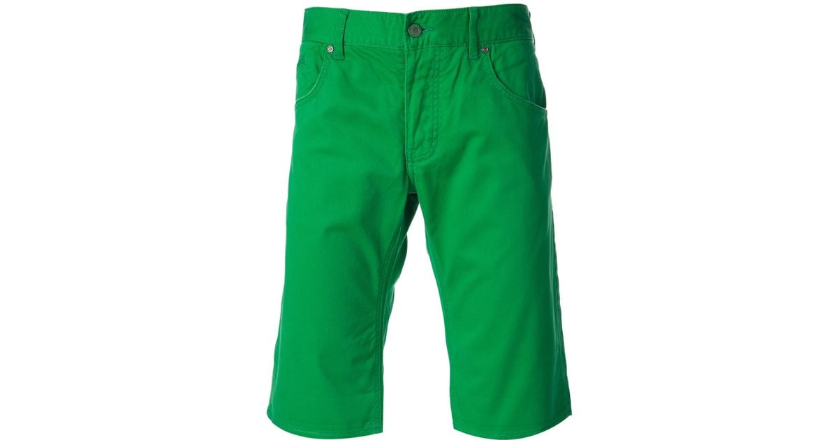 Armani Jeans Denim Shorts in Green for Men | Lyst