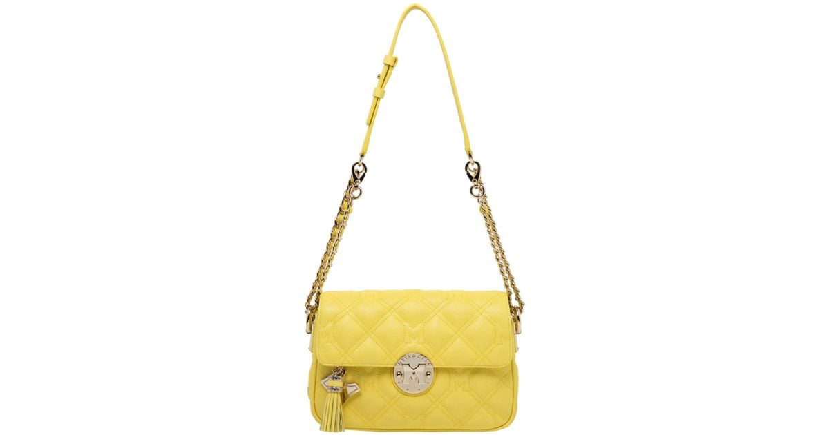 Metrocity Quilted Leather Shoulder Bag in Yellow | Lyst