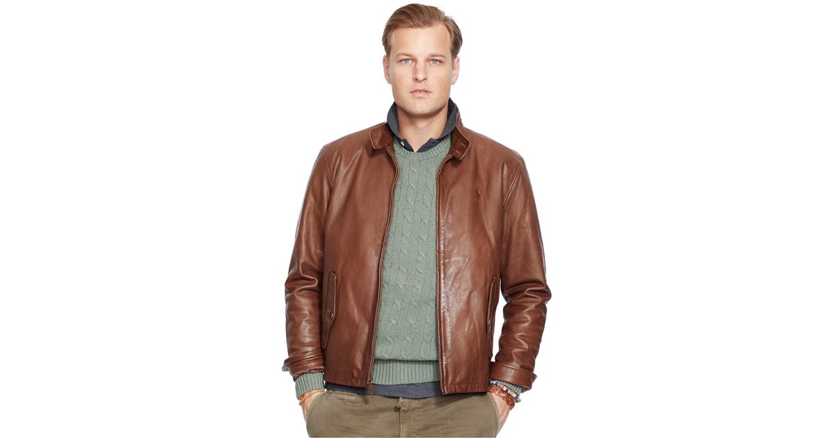 polo leather jacket big and tall