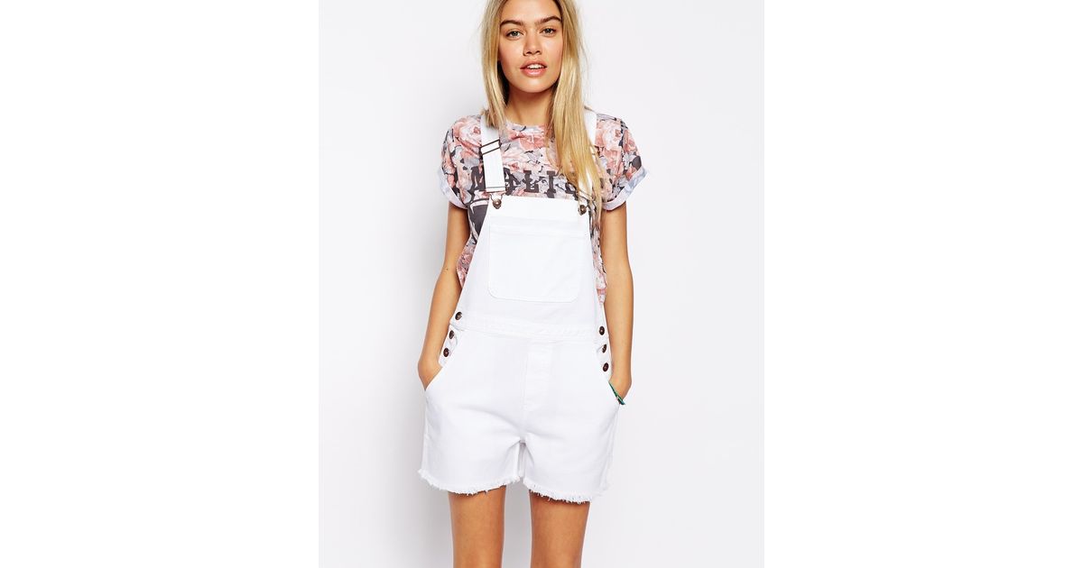 white denim overalls