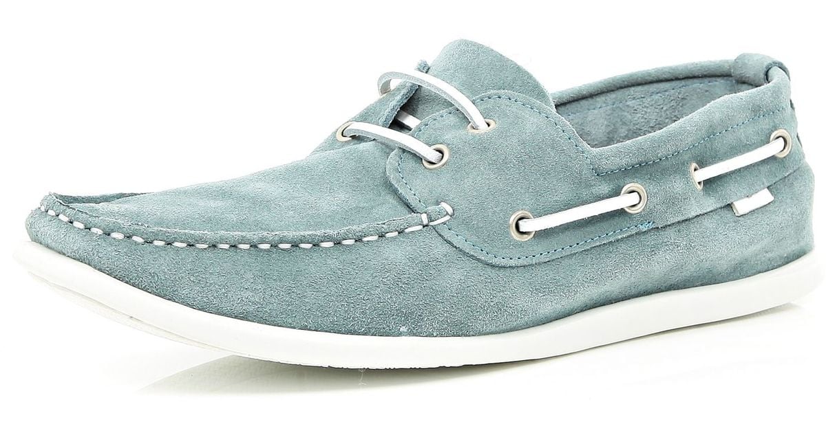 light blue boat shoes