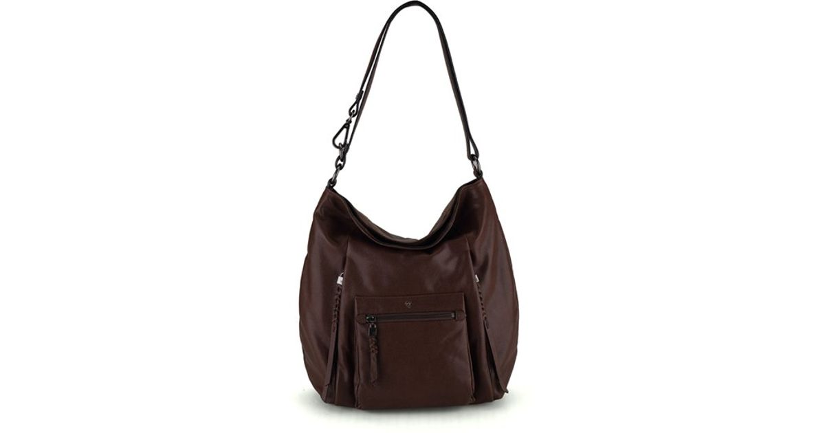 Elliott Lucca Brown Vivien Foldover Hobo Bag Lyst