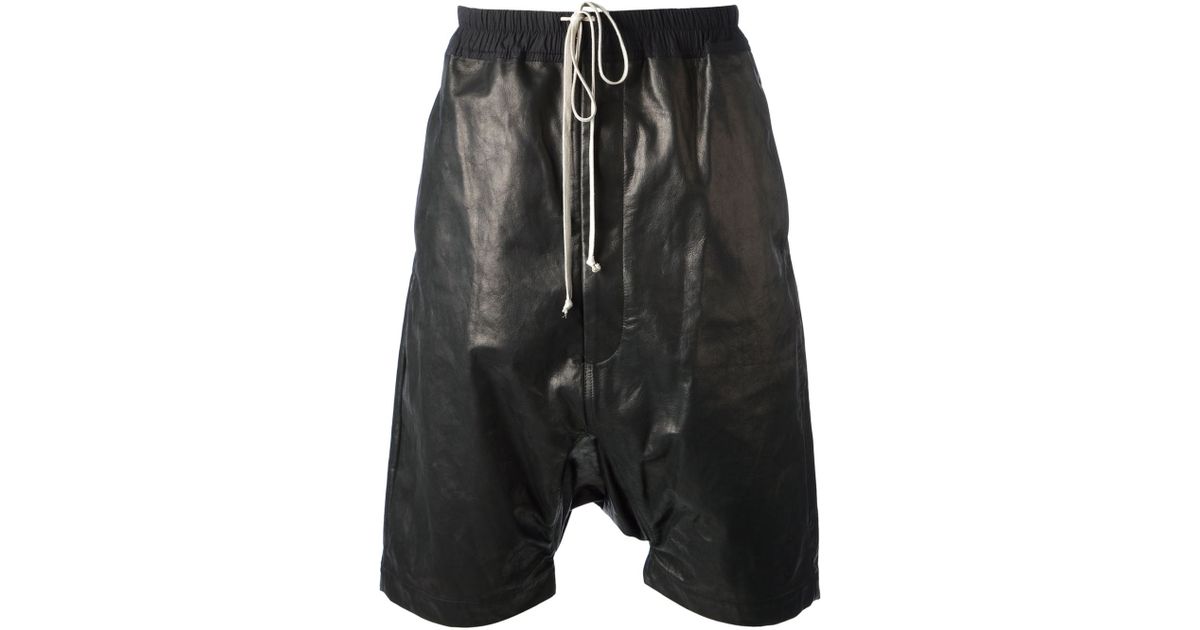 rick owens drop crotch shorts