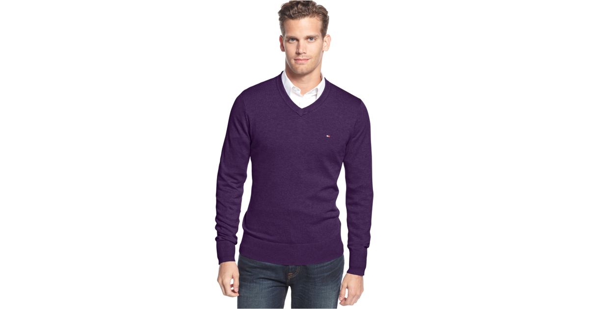 purple tommy hilfiger sweater
