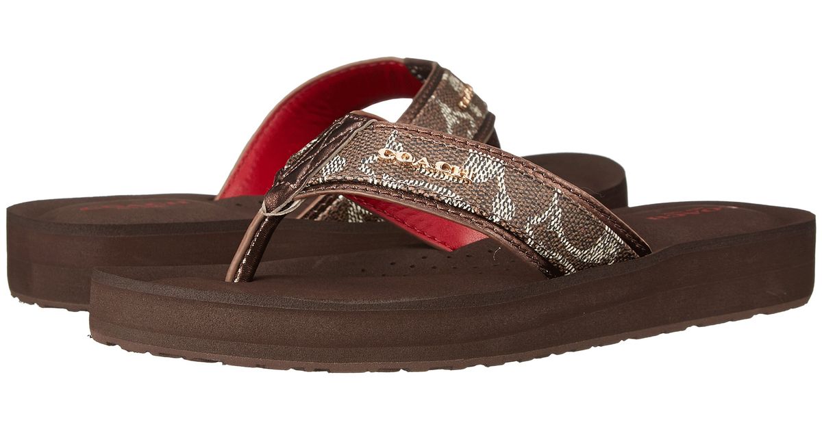 coach judy flip flops