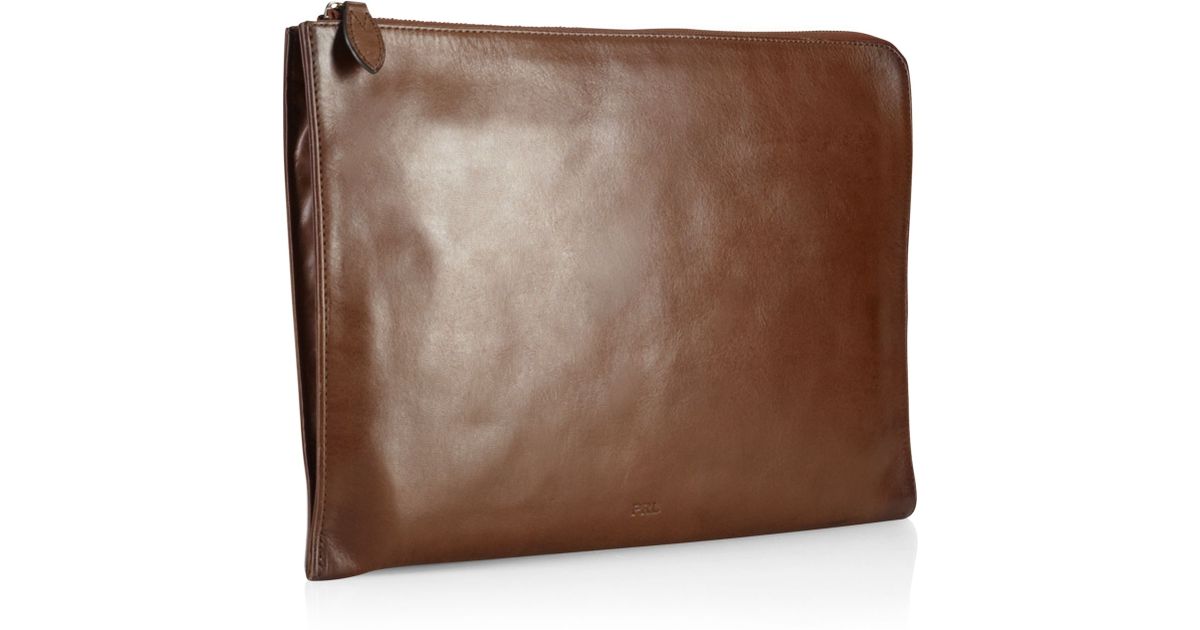 Polo Ralph Lauren Core Leather Folio in Brown for Men | Lyst
