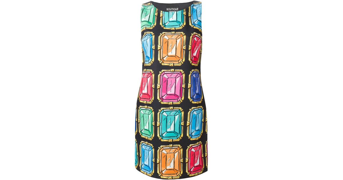 Boutique Moschino floral-print belted dress - White