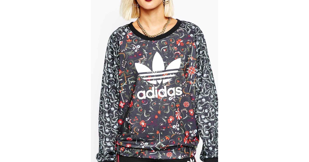 adidas floral sweater