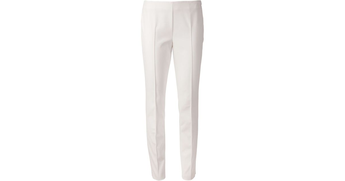 white skinny trousers