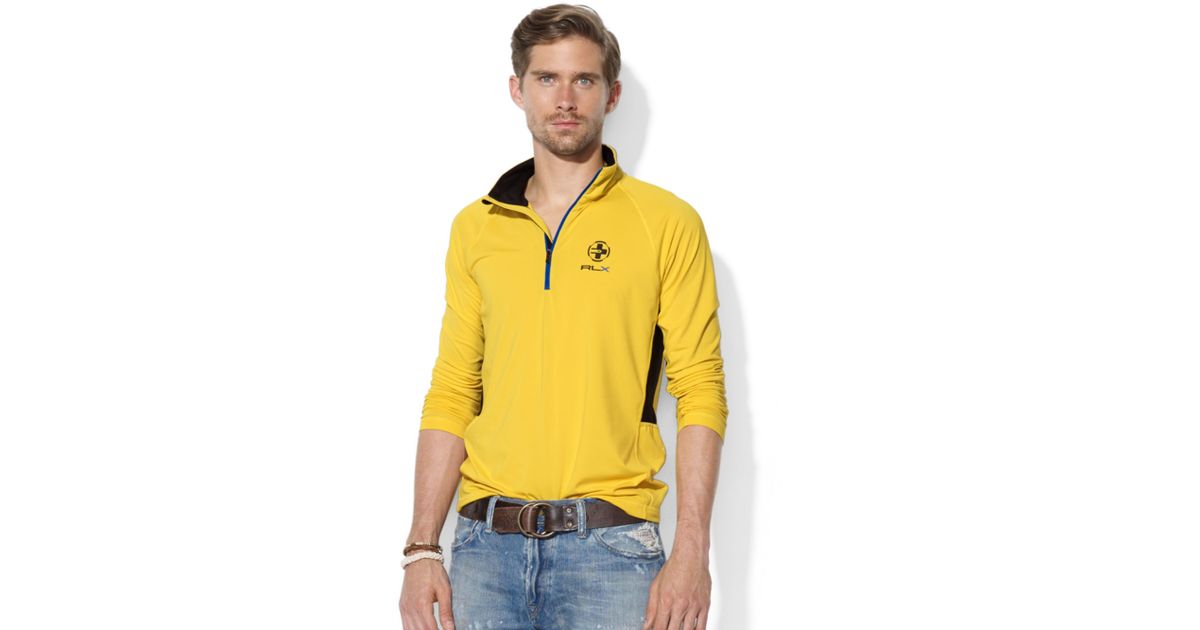 Download Ralph Lauren Polo Rlx Halfzip Mock Neck Jersey Pullover in ...