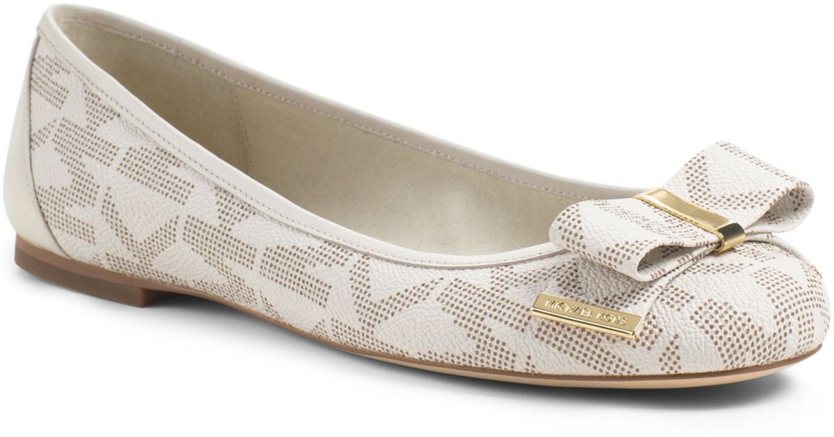 white michael kors flats