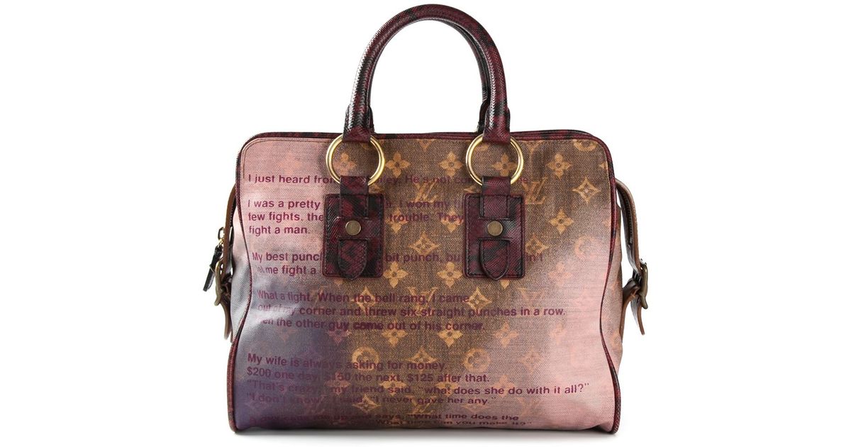 Louis Vuitton Louis Vuitton X Richard Prince Mancrazy Jokes Bag In Pink Purple Brown Lyst