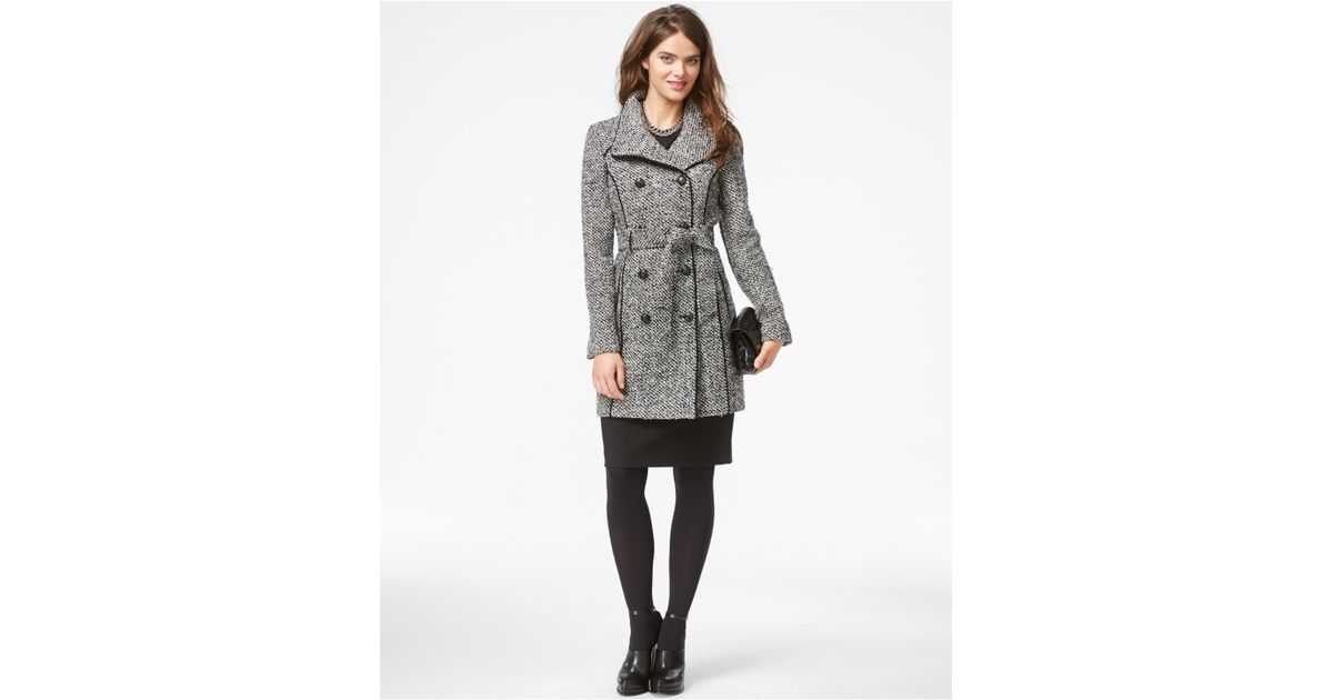 GUESS Womens Clinton Oversized Textured Coat