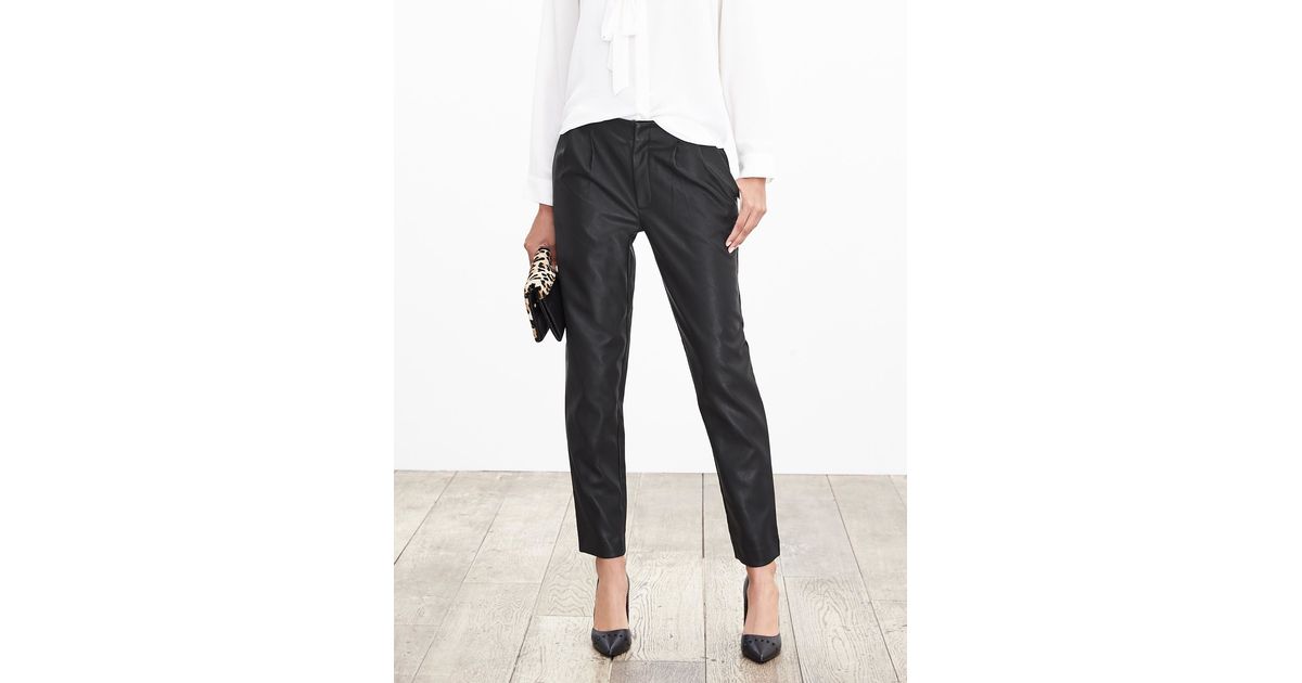 Banana Republic Pleated Faux-leather 