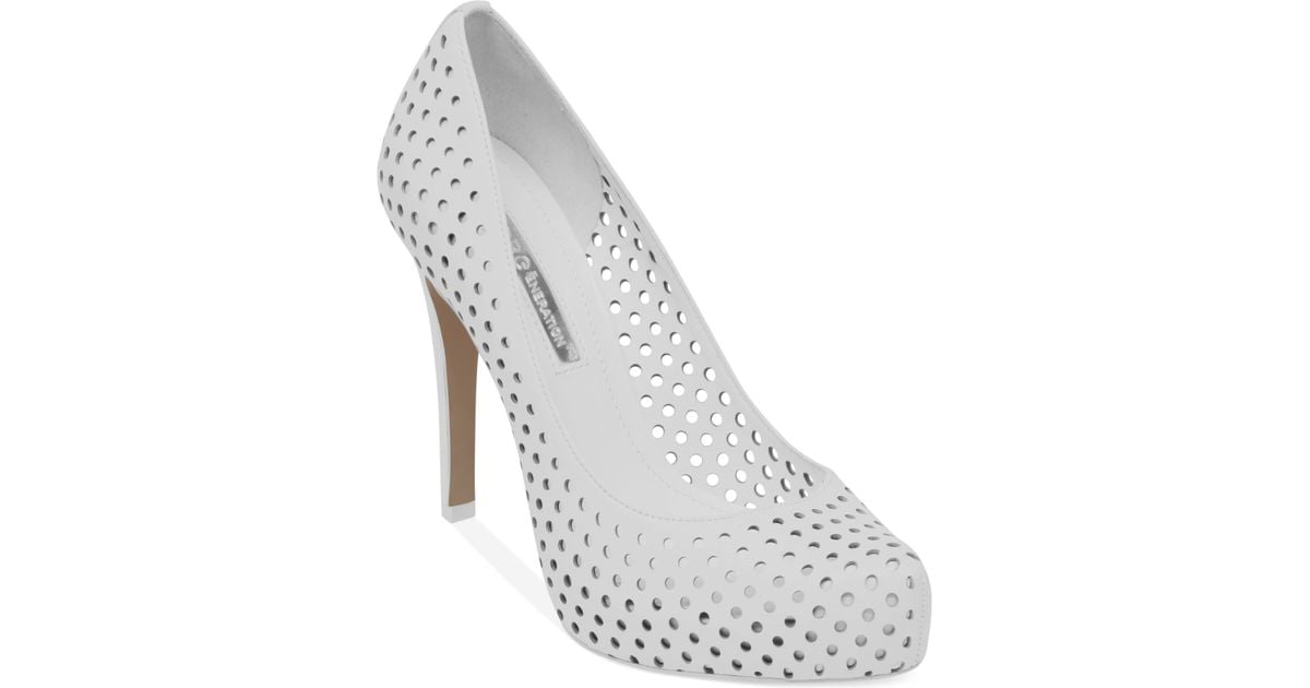 bcbg white pumps