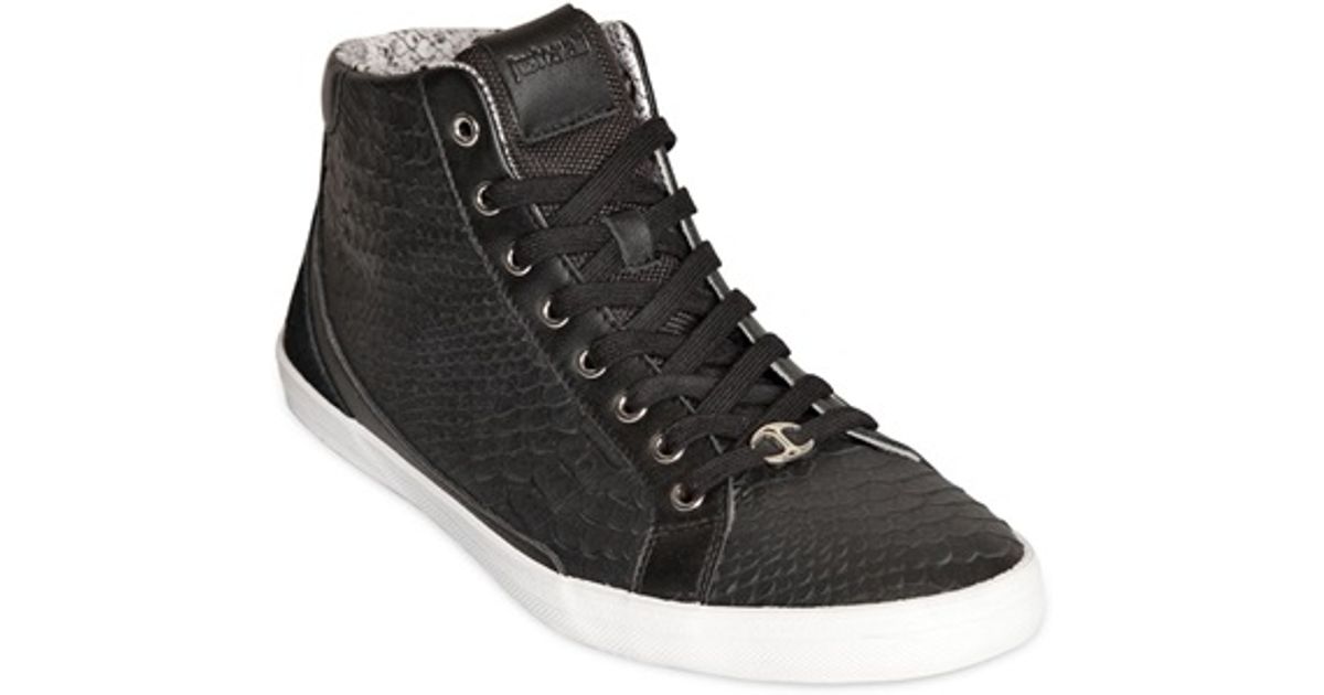 python print leather curb sneakers