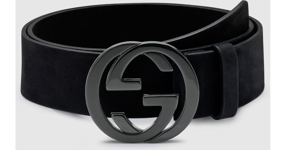 black on black gucci belt