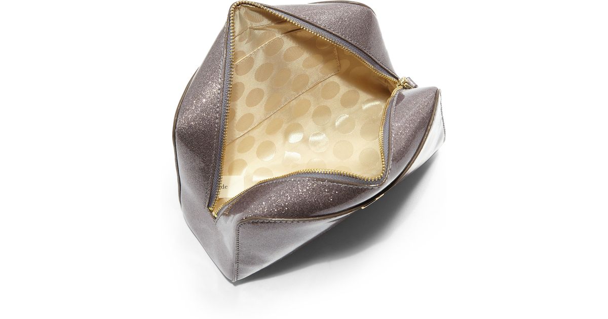 Kate Spade New York Metallic Glitter Bug Large Aspen Cosmetic Bag