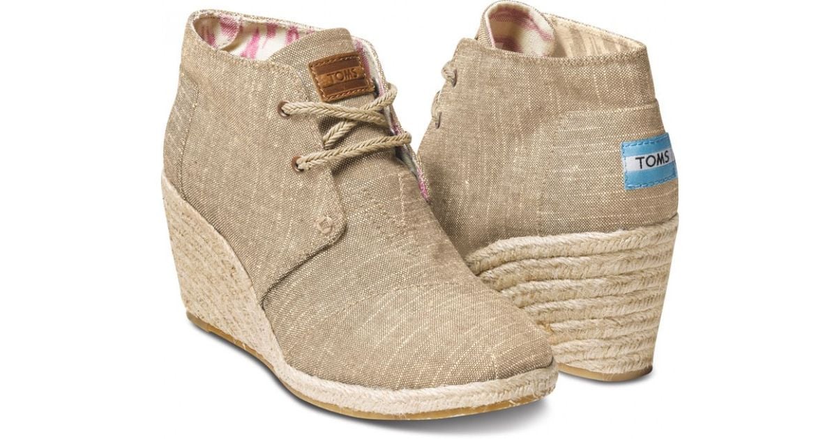 toms canvas wedges