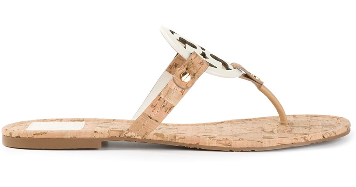 tory burch white rubber flip flops