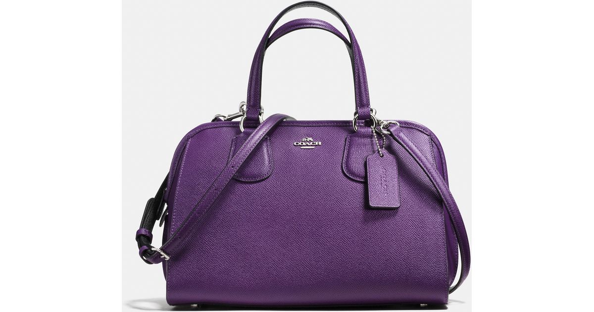 COACH Nolita Leather Satchel in Purple Lyst