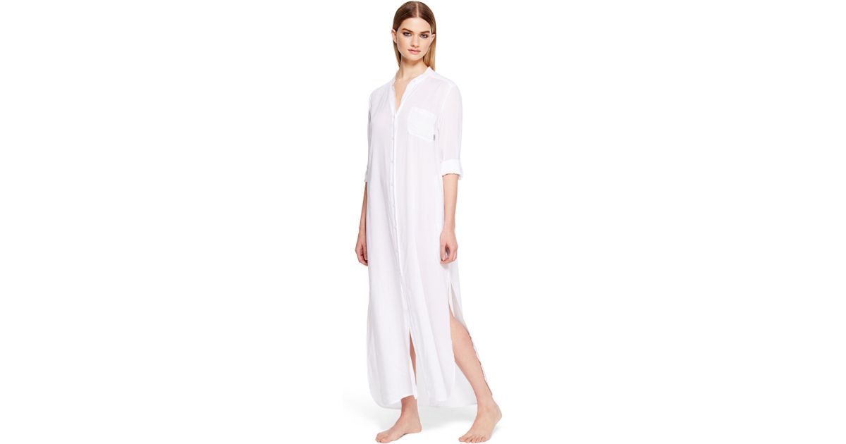white dkny dress