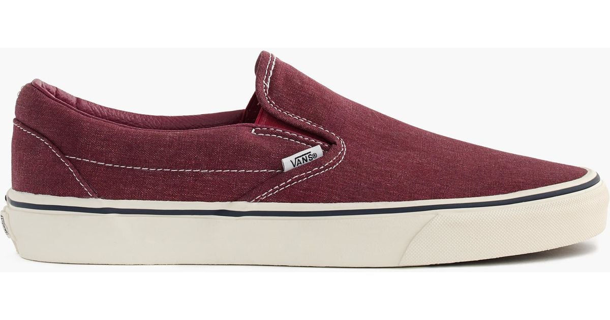 vans slip on j crew