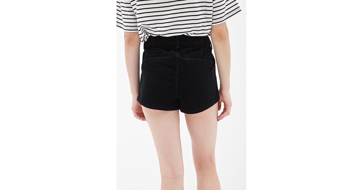 corduroy high waisted shorts