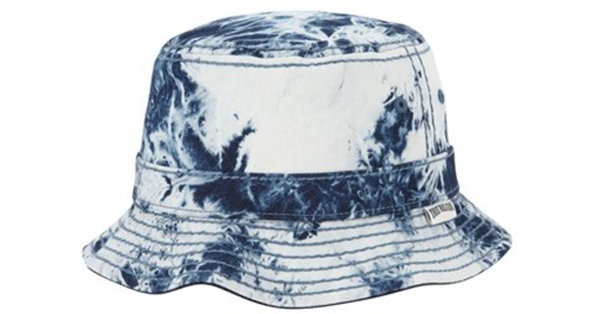 True Religion Bleached Denim Reversible Bucket Hat in White Lyst