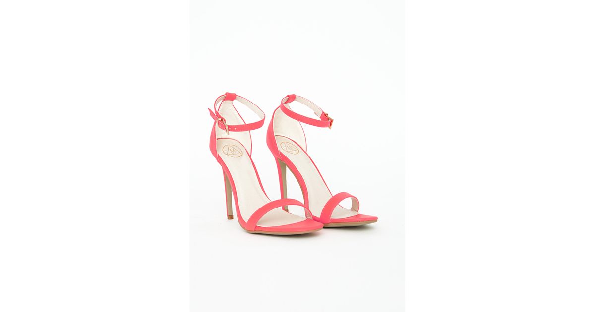 coral strappy sandals