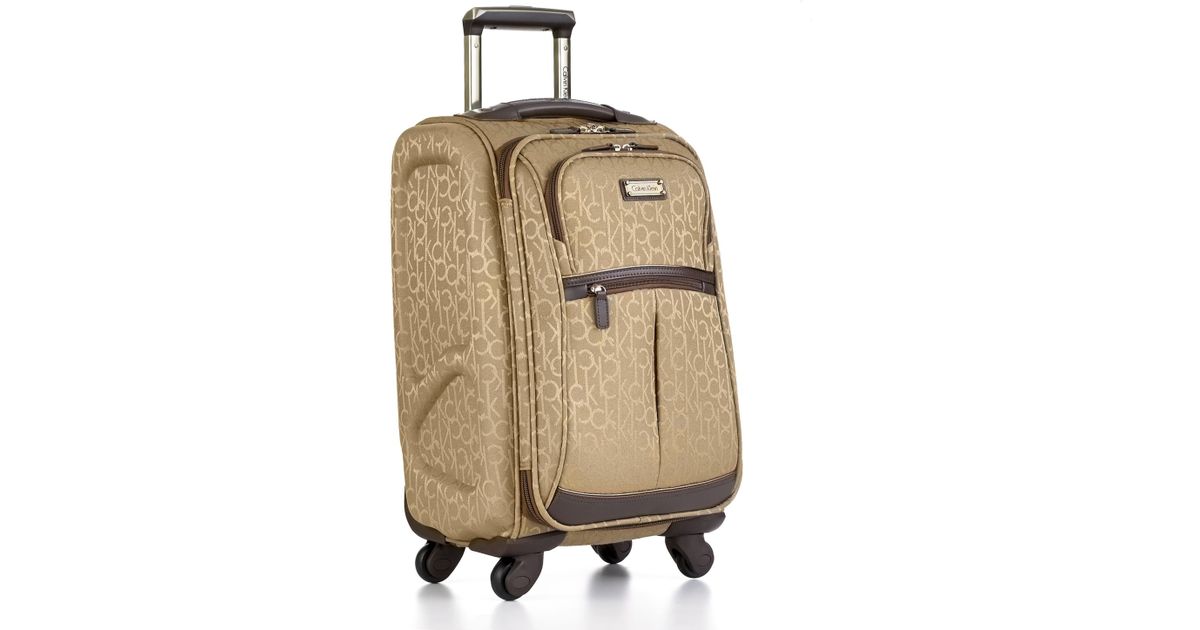 Calvin Klein Nolita 2.0 20" Carry On Spinner Suitcase in Natural | Lyst