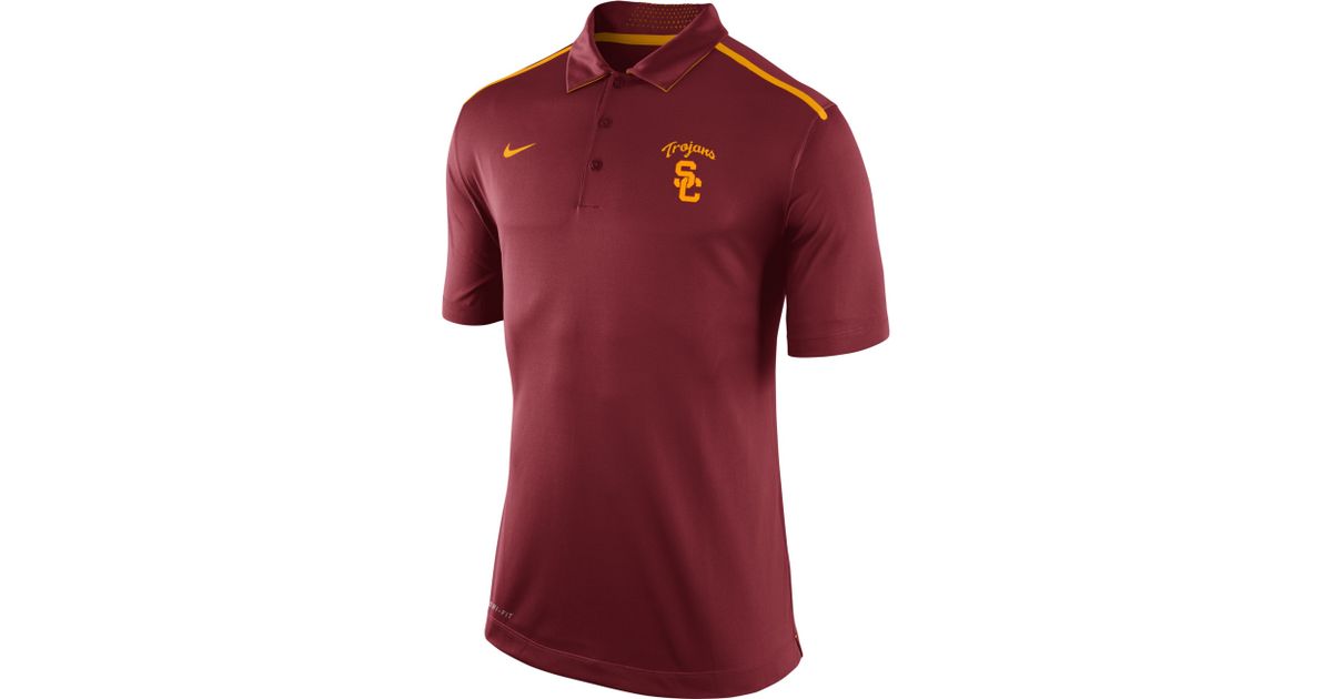 Nike Men'S Usc Trojans Elite Coaches Polo Shirt in Red for Men Lyst