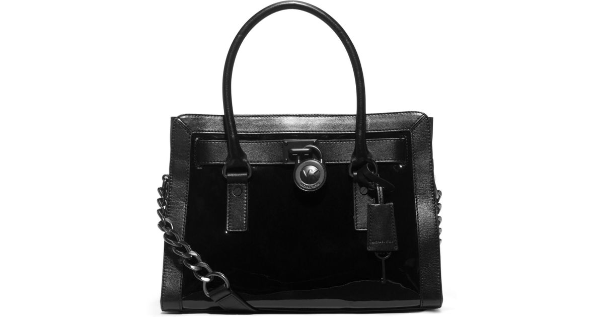 michael kors black patent leather bag