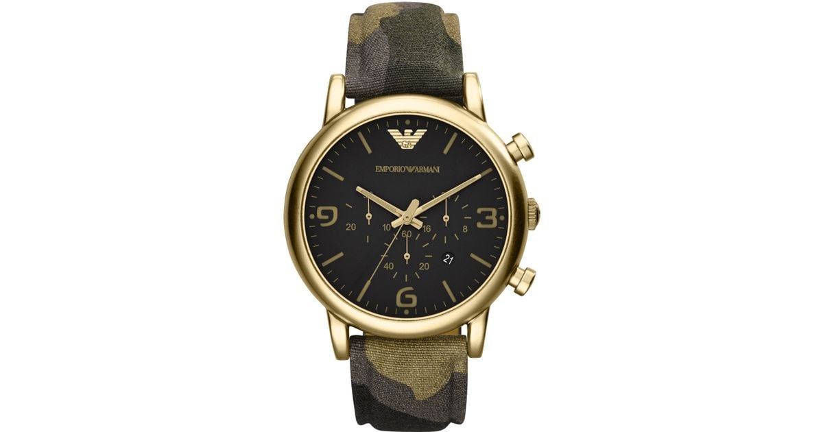 armani camo watch