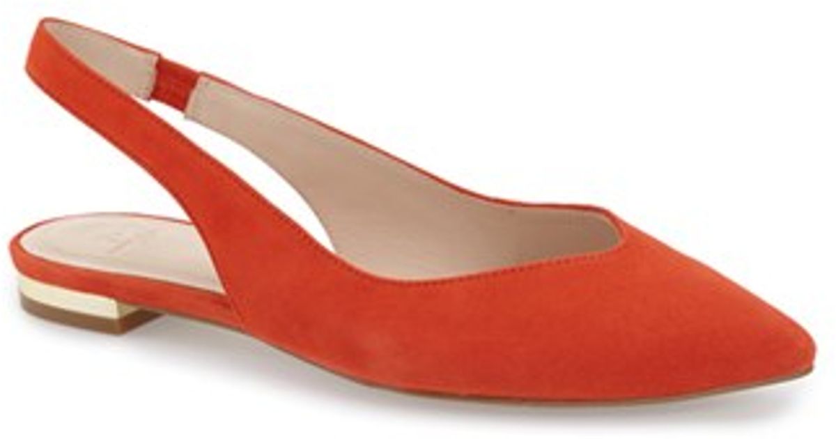orange sling back shoes