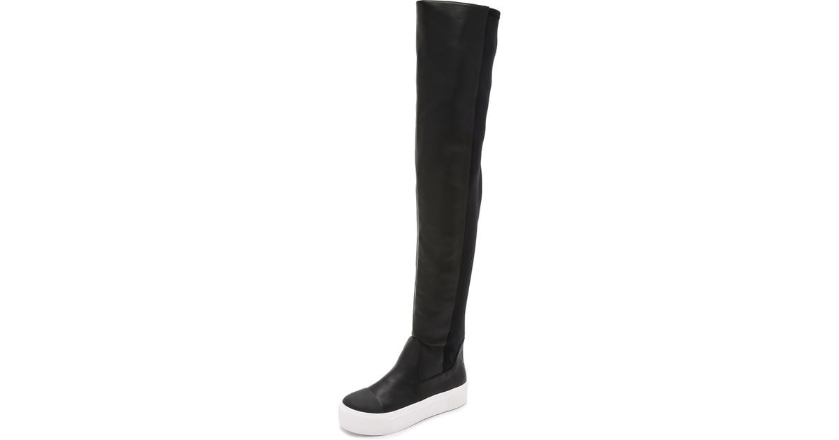 DKNY Brenda Over The Knee Sneaker Boots Black Lyst Canada