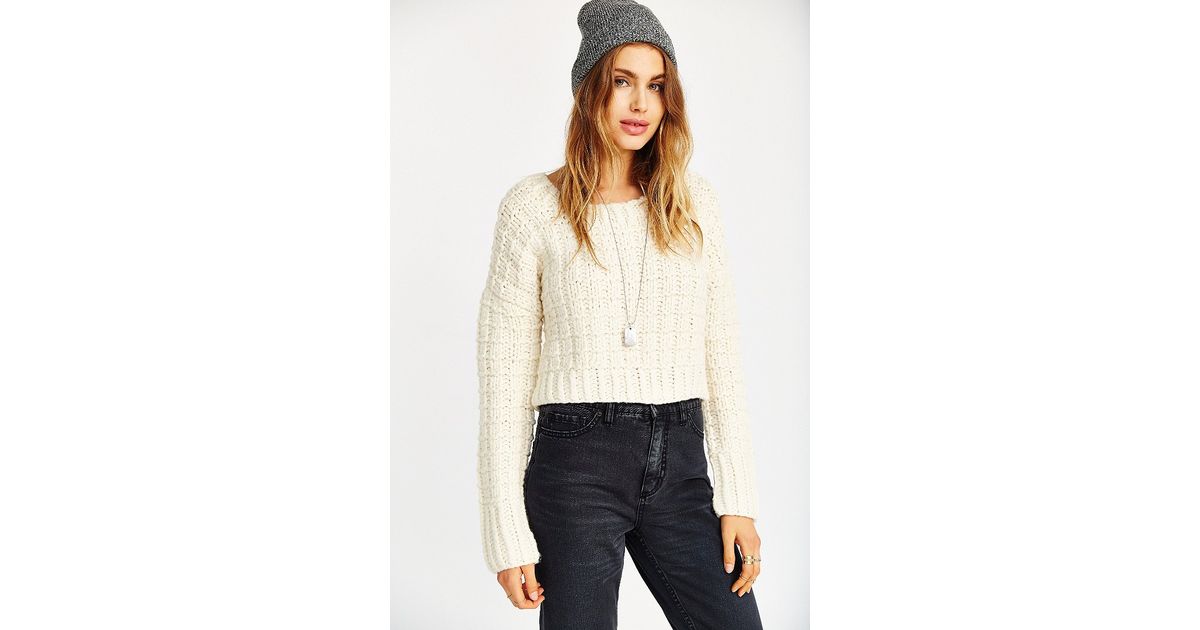 cropped chunky knit jumper