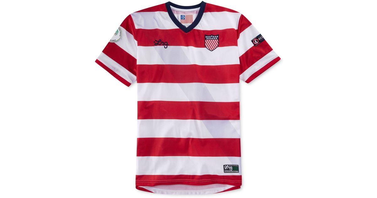 striped soccer jersey