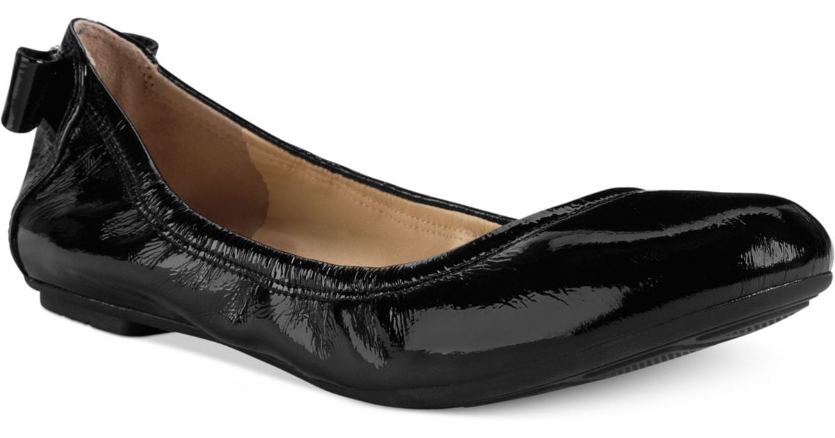cole haan black patent flats