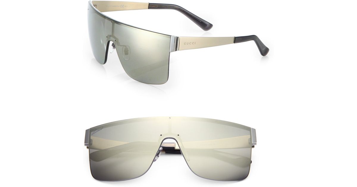gucci rimless shield sunglasses