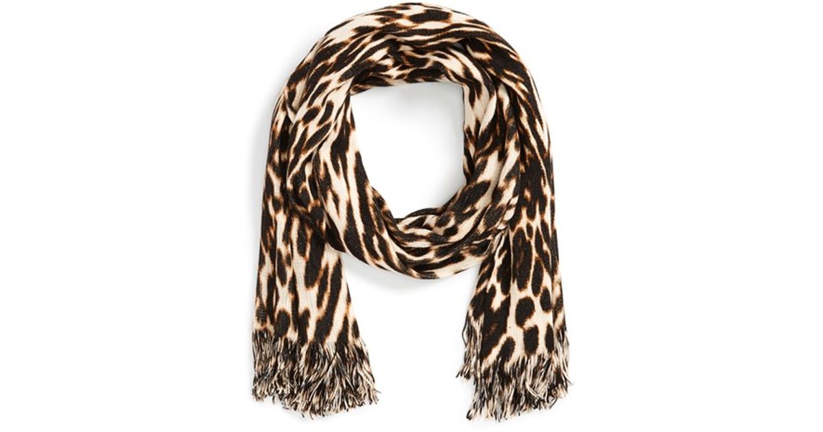 michael kors leopard print scarf