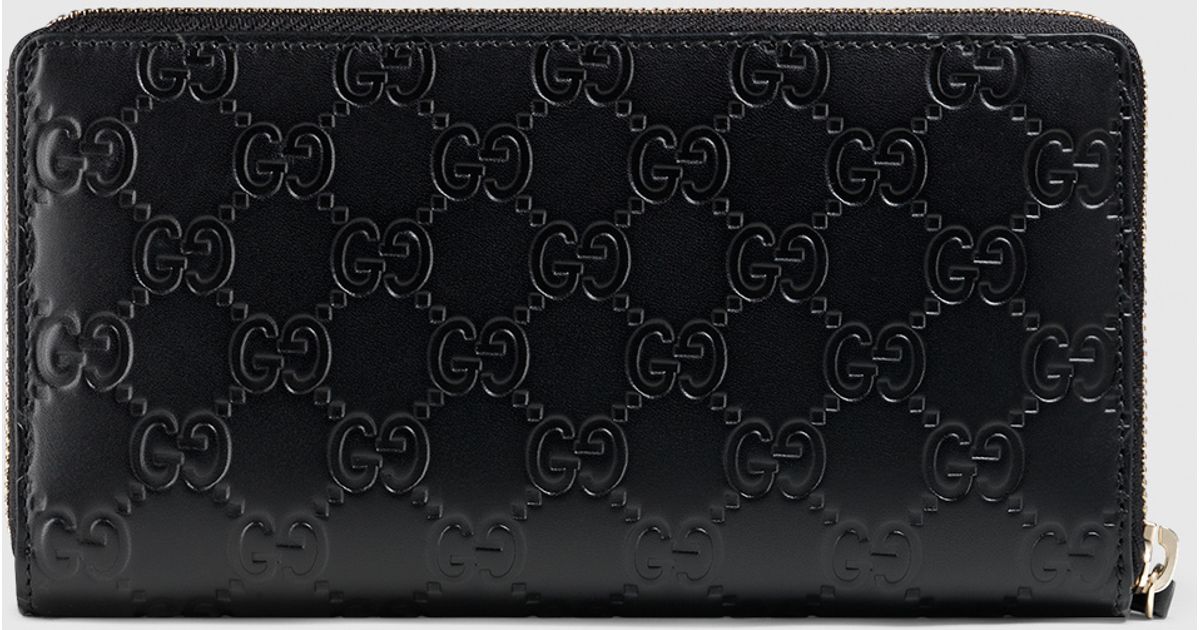 gucci black long wallet