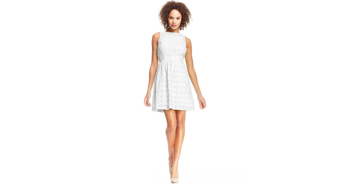 kensie white lace dress