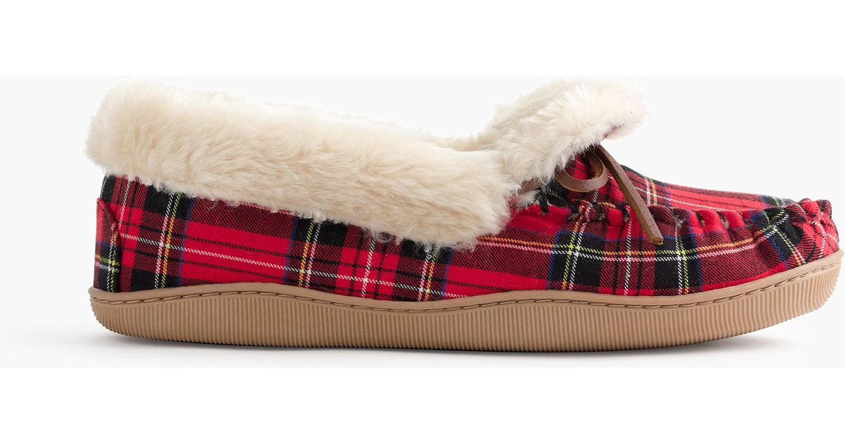 j crew plaid slippers