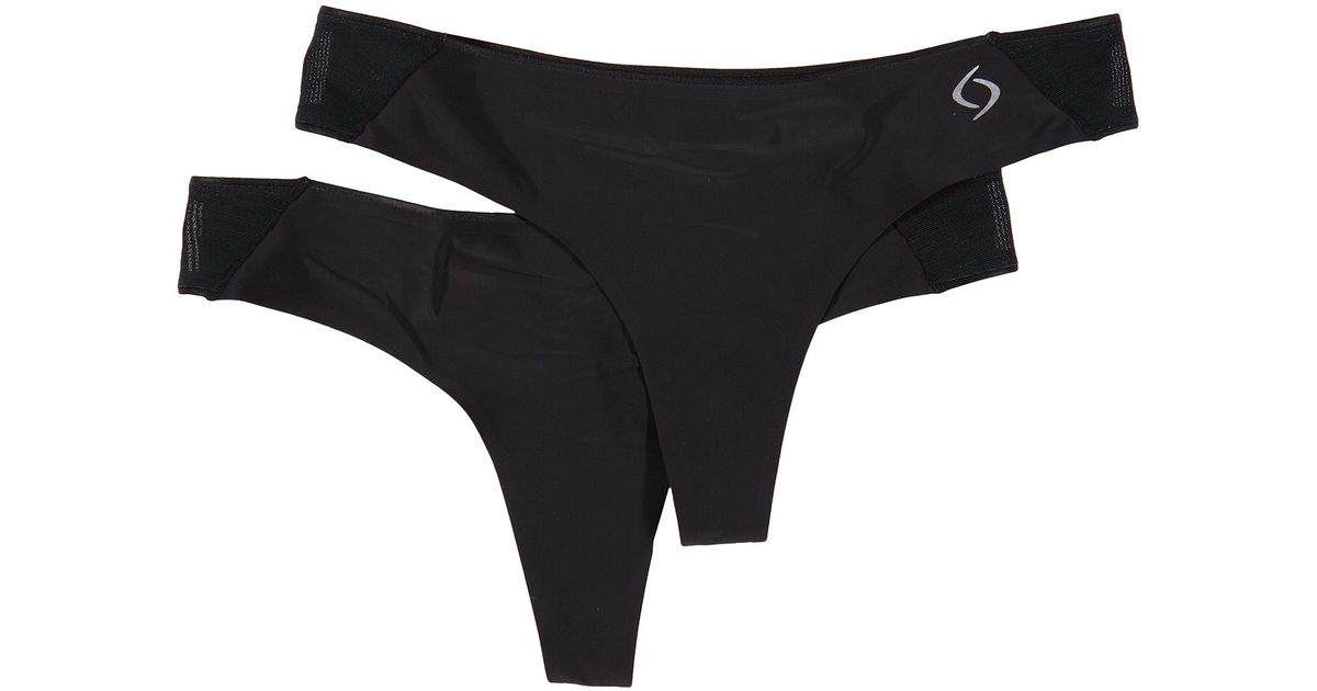Moving Comfort Workout Thong 2pair Pack In Black Lyst